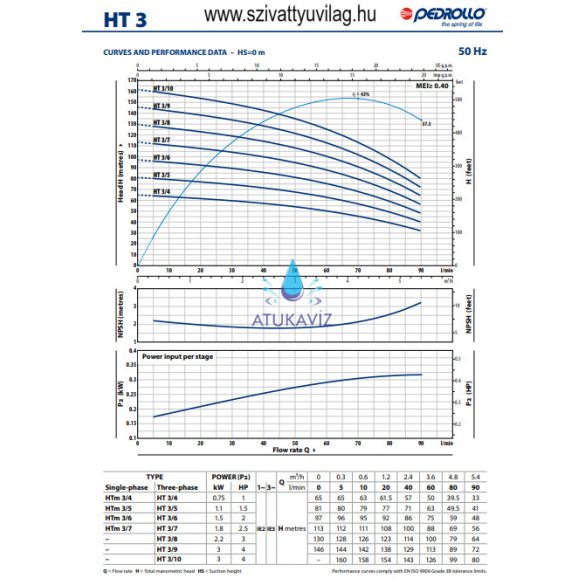 Pedrollo HTm 3/6 9.7bar 90 liter