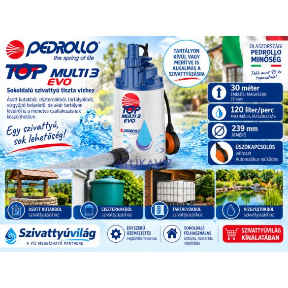 Pedrollo Top MULTI 3-EVO szivattyú 
