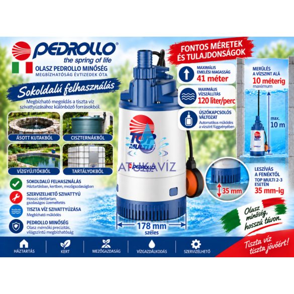 Pedrollo Top Multi 5 120liter 4.1bar