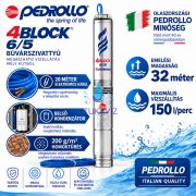 Pedrollo 4BLOCKm 6/5 búvárszivattyú 3,2bar