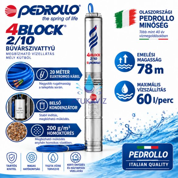 Pedrollo 4blockm csőbúvár szivattyú