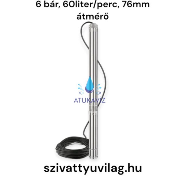 AT 550W 3 colos búvárszivattyú 6 bar, 60 liter