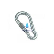 Saválló rugós csavaros karabiner 10X100 AISI 316