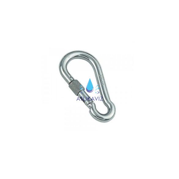 Saválló rugós csavaros karabiner 4X40 AISI 316