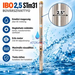 IBO 2,5 STm31 búvárszivattyú – 550 W, 85 m, 45 l/perc
