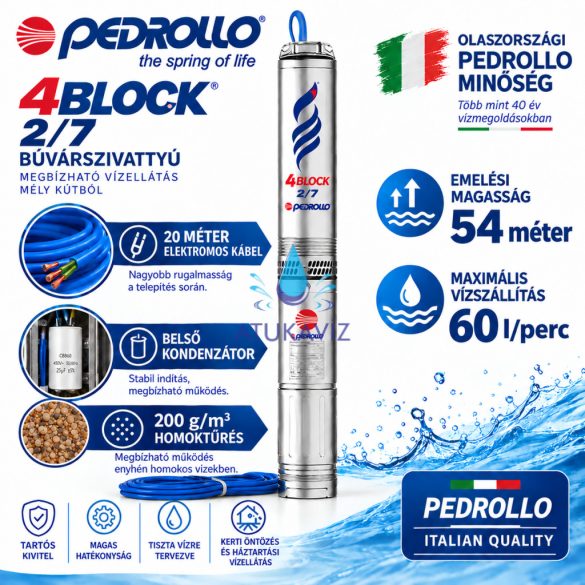 Pedrollo 4Block 2/7 búvárszivattyú 