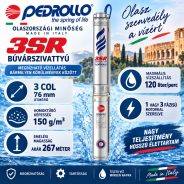 Pedrollo 3SR (három colos) csőbúvár szivattyúk 